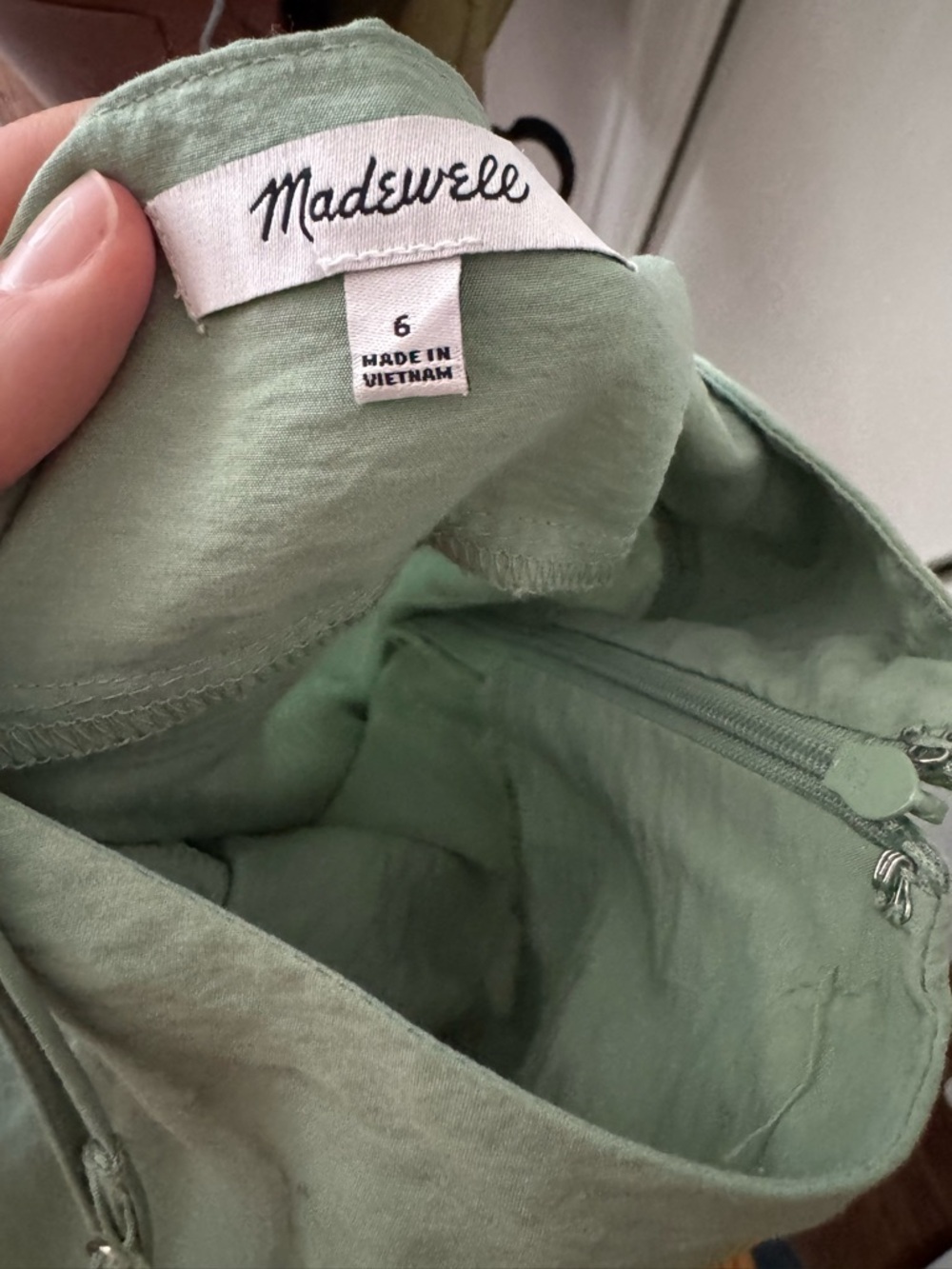 Madewell Midi Dress in Sage Green - Picture 5 of 5